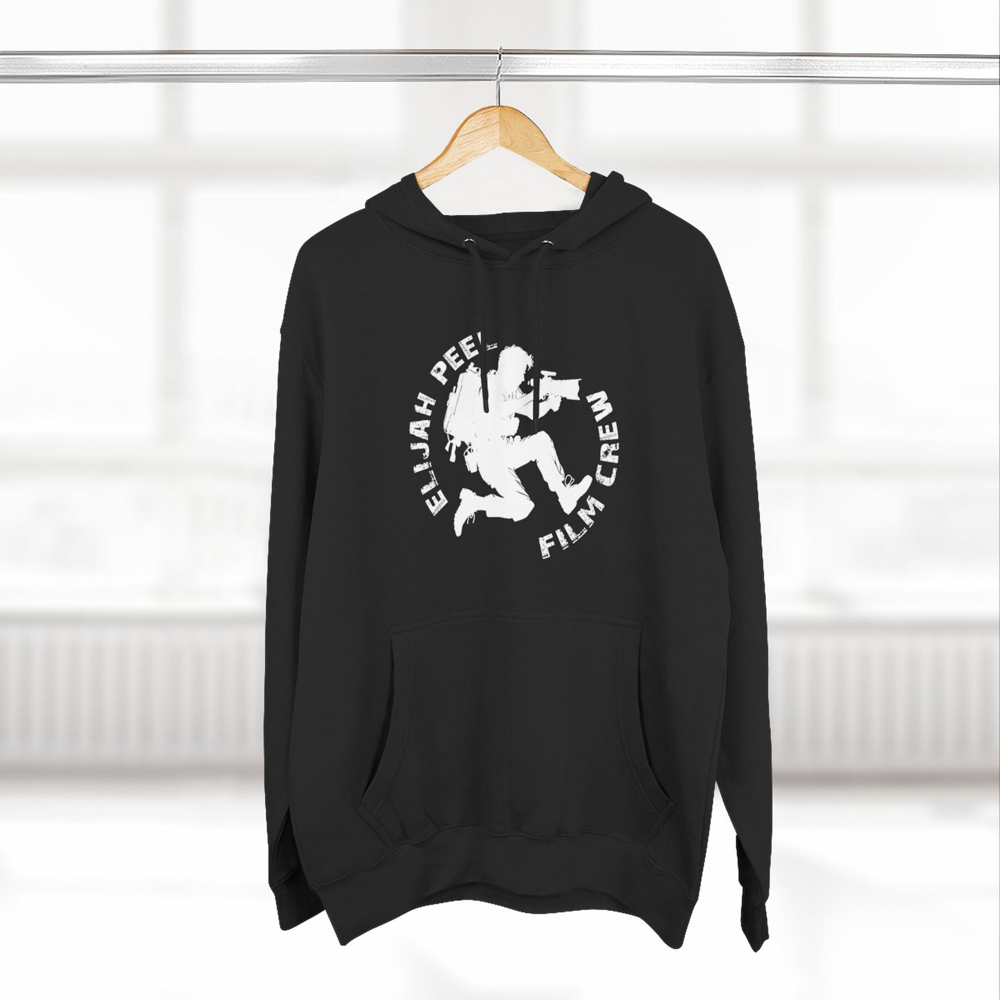 Elijah Peele Film Crew Hoodie — Vintage Camera Crew Logo Pullover