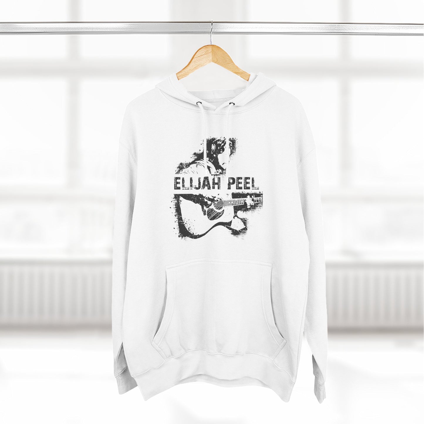Elijah Peel Acoustic Guitar Hoodie — Vintage Musician Graphic Pullover