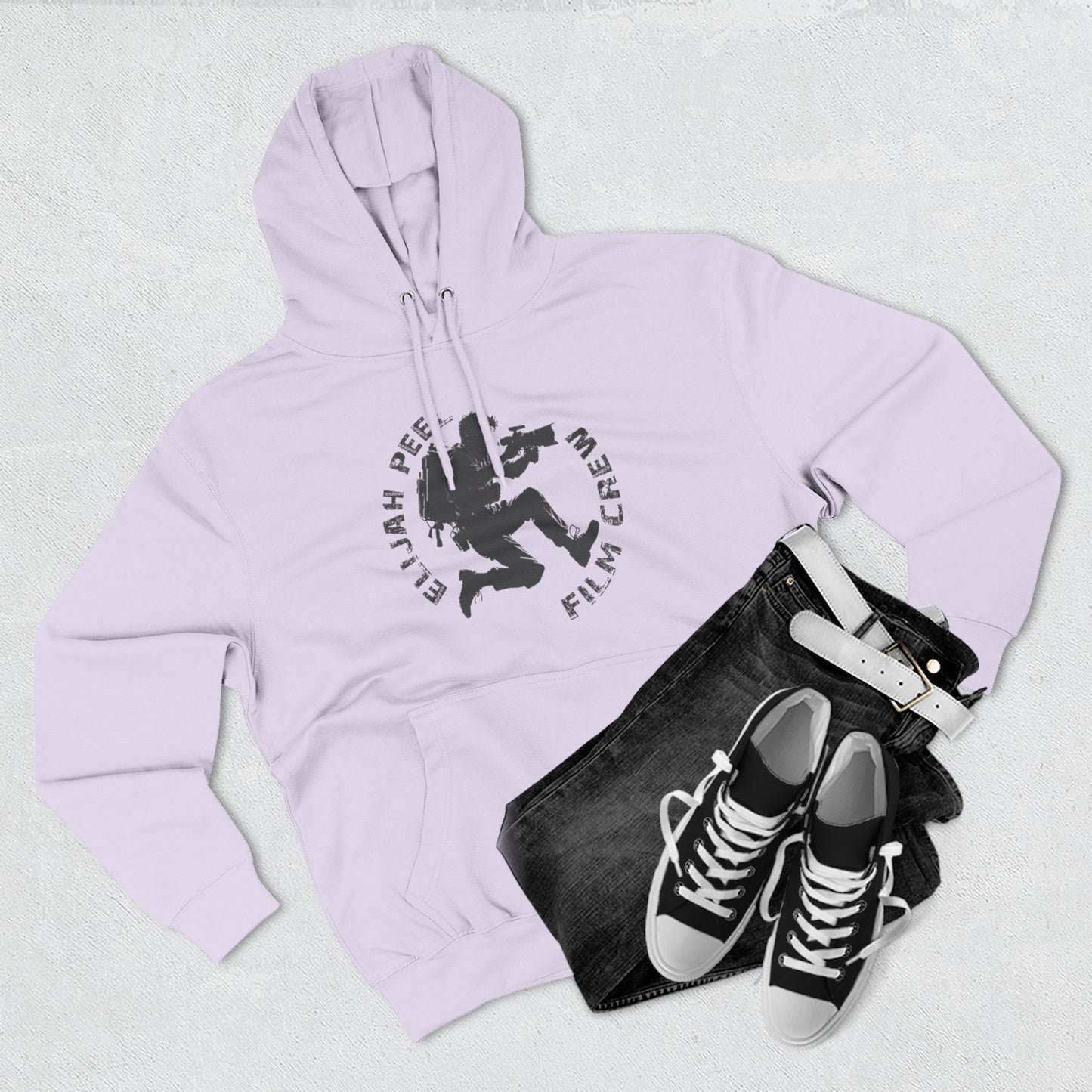 Elijah Peele Film Crew Hoodie — Vintage Camera Crew Logo Pullover