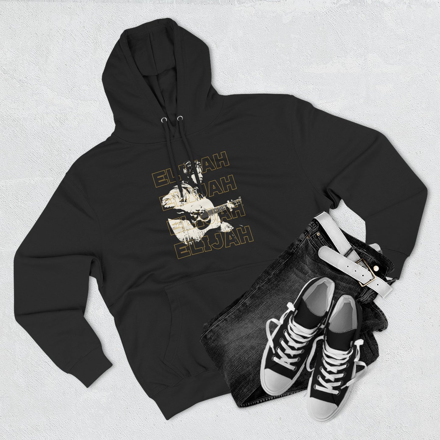 Elijah Guitar Hoodie — Vintage Acoustic Music Pullover