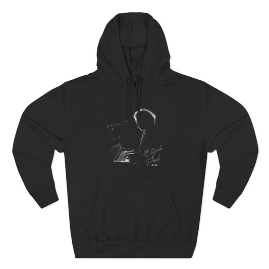Elijah Peel Piano Silhouette Hoodie — Minimal Grunge Art Pullover