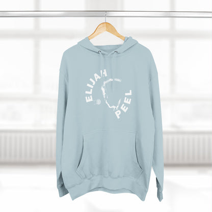Elijah Peel Circle Logo Hoodie — Minimalist Black Fleece Pullover