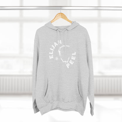 Elijah Peel Circle Logo Hoodie — Minimalist Black Fleece Pullover