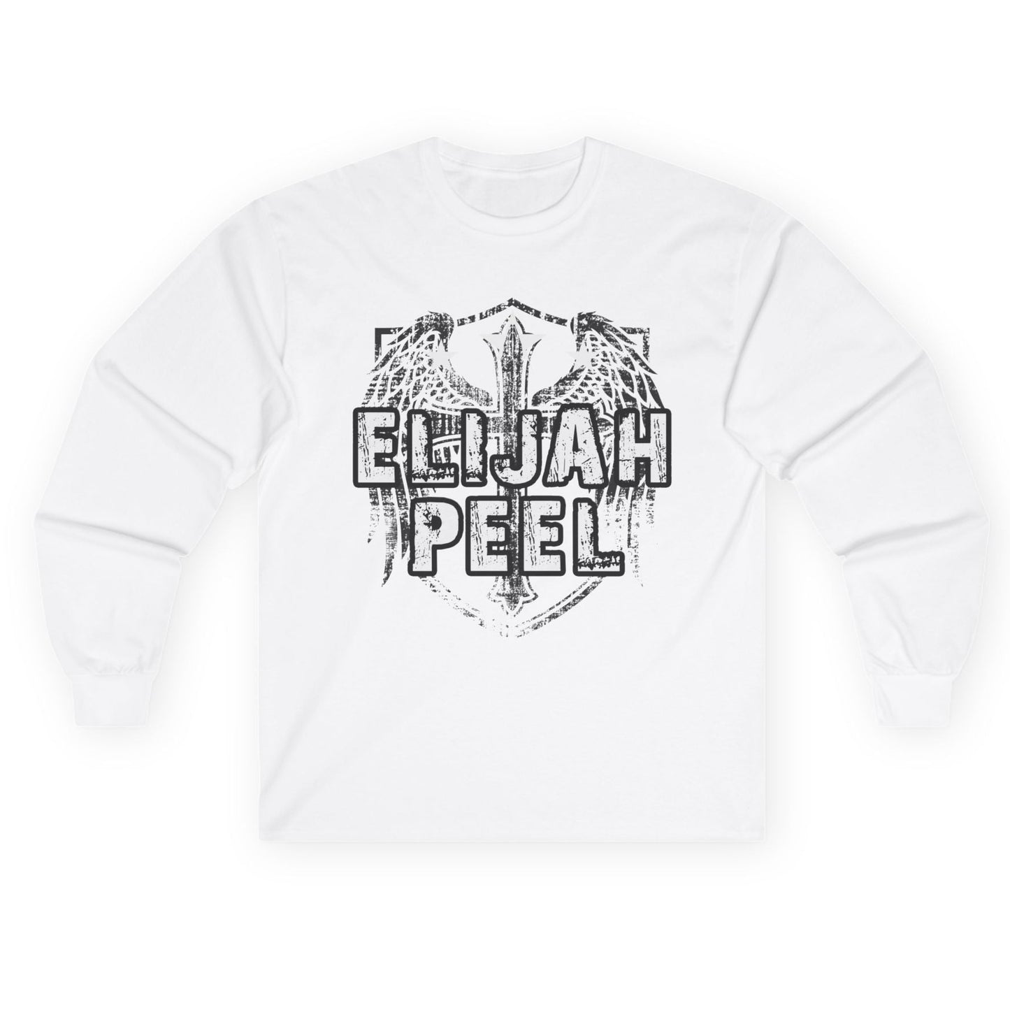 Elijah Peel Long Sleeve Tee — Vintage Shield Graphic Music Band Shirt