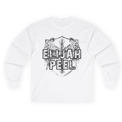 Elijah Peel Long Sleeve Tee — Vintage Shield Graphic Music Band Shirt