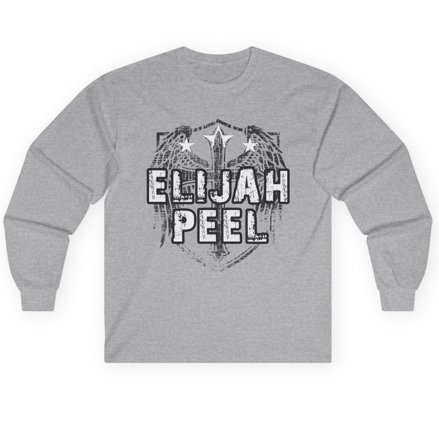 Elijah Peel Long Sleeve Tee — Vintage Shield Graphic Music Band Shirt