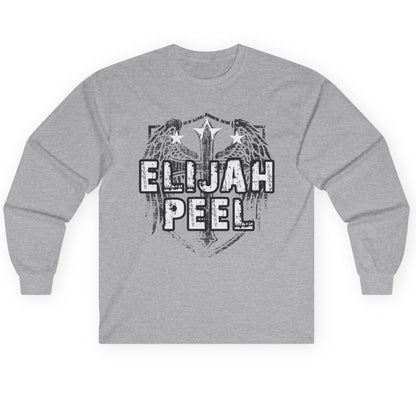 Elijah Peel Long Sleeve Tee — Vintage Shield Graphic Music Band Shirt