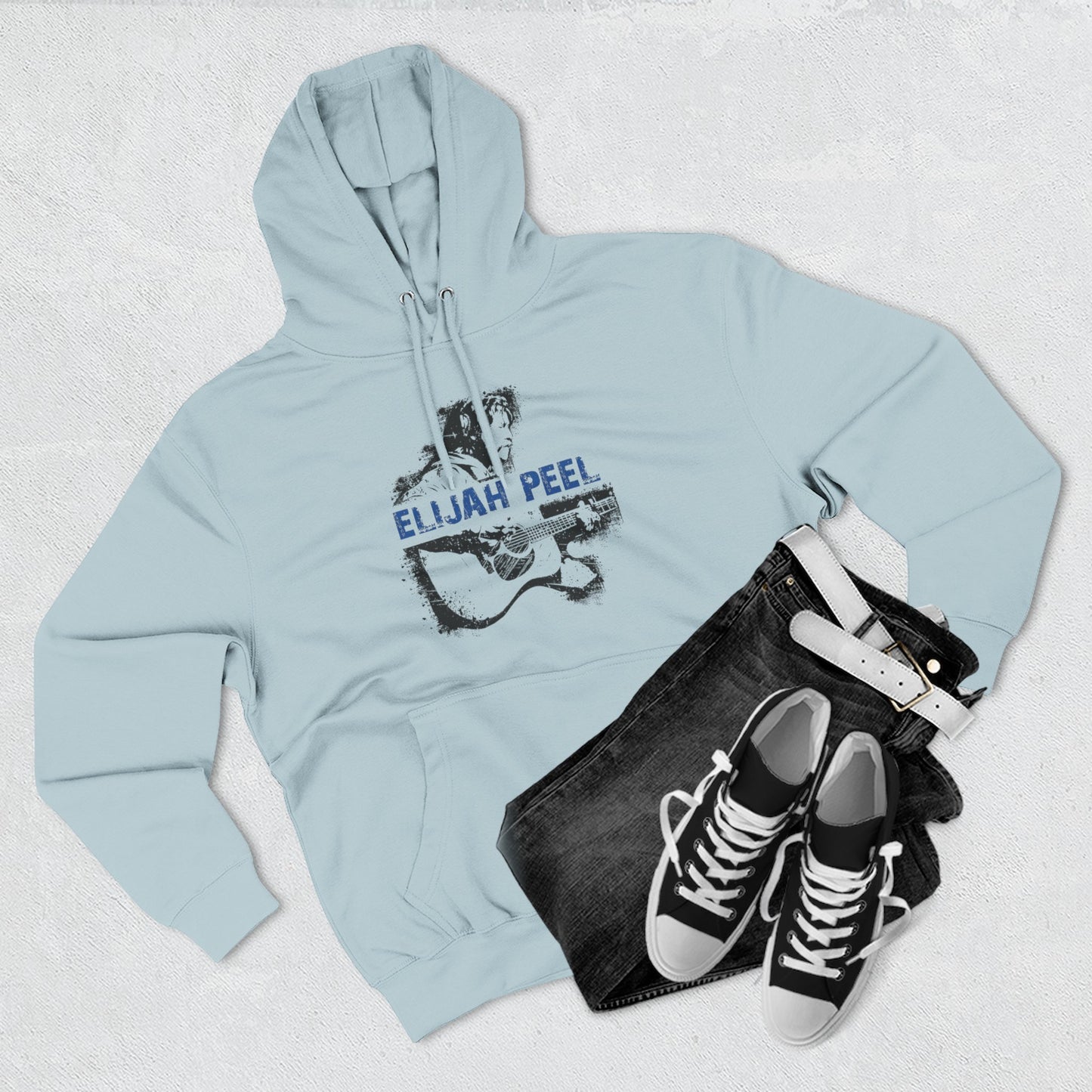 Elijah Peel Acoustic Guitar Hoodie — Vintage Musician Graphic Pullover
