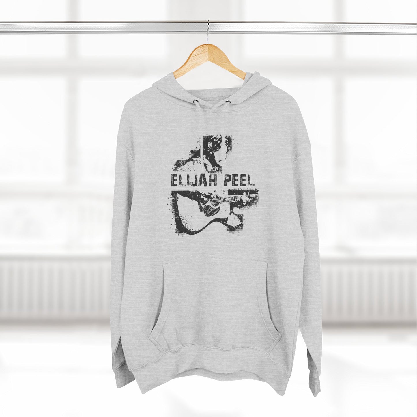 Elijah Peel Acoustic Guitar Hoodie — Vintage Musician Graphic Pullover