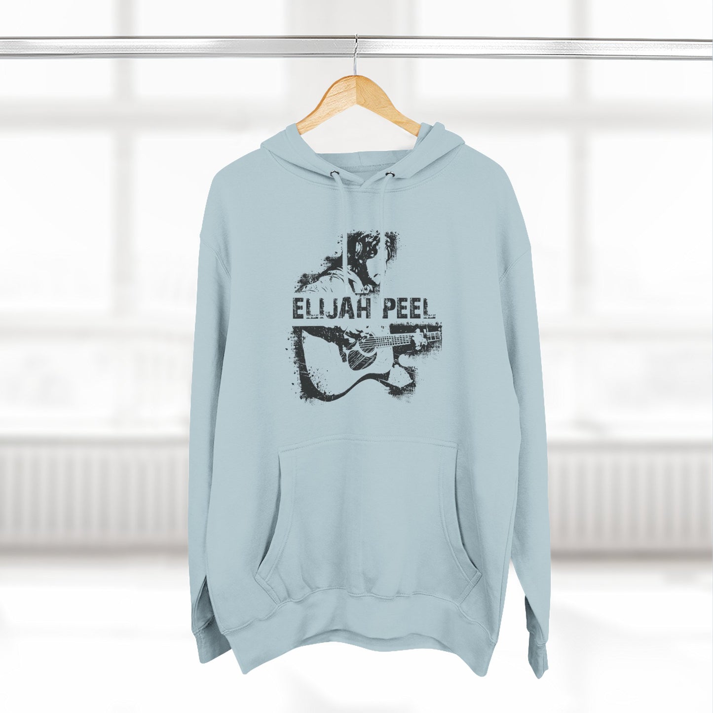 Elijah Peel Acoustic Guitar Hoodie — Vintage Musician Graphic Pullover