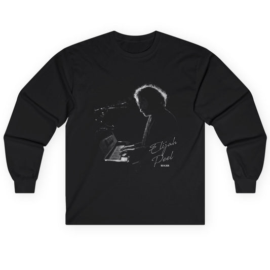 Long Sleeve Tee — Silent Piano Player Silhouette Music Shirt