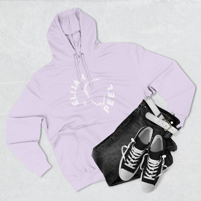 Elijah Peel Circle Logo Hoodie — Minimalist Black Fleece Pullover