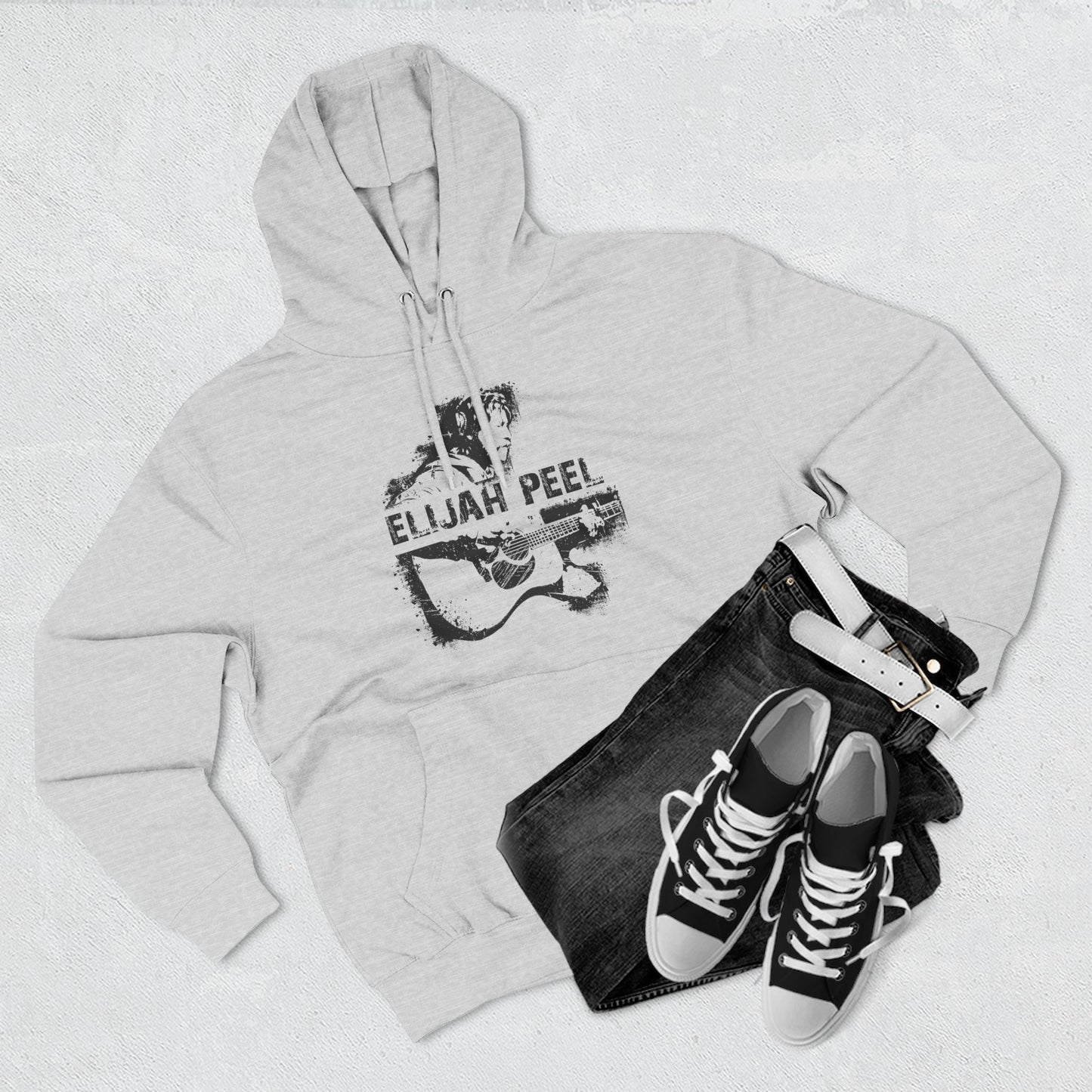 Elijah Peel Acoustic Guitar Hoodie — Vintage Musician Graphic Pullover