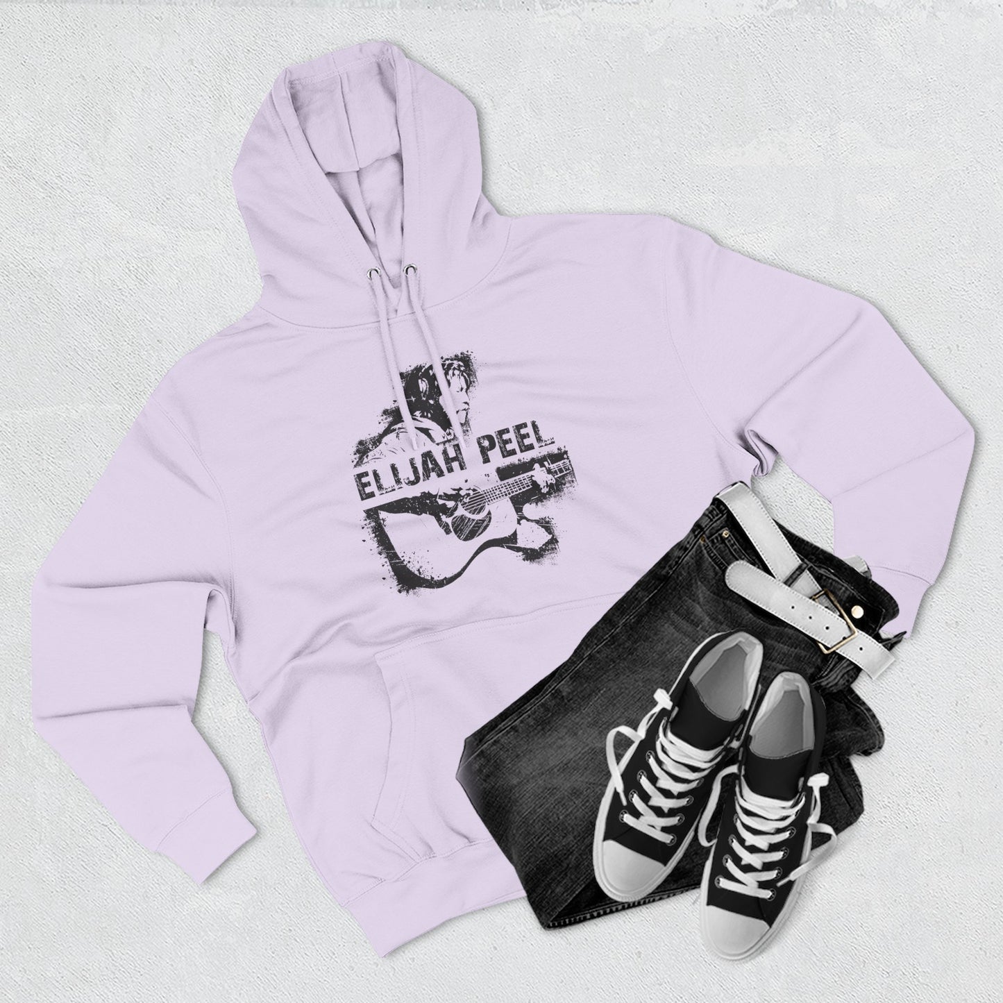 Elijah Peel Acoustic Guitar Hoodie — Vintage Musician Graphic Pullover