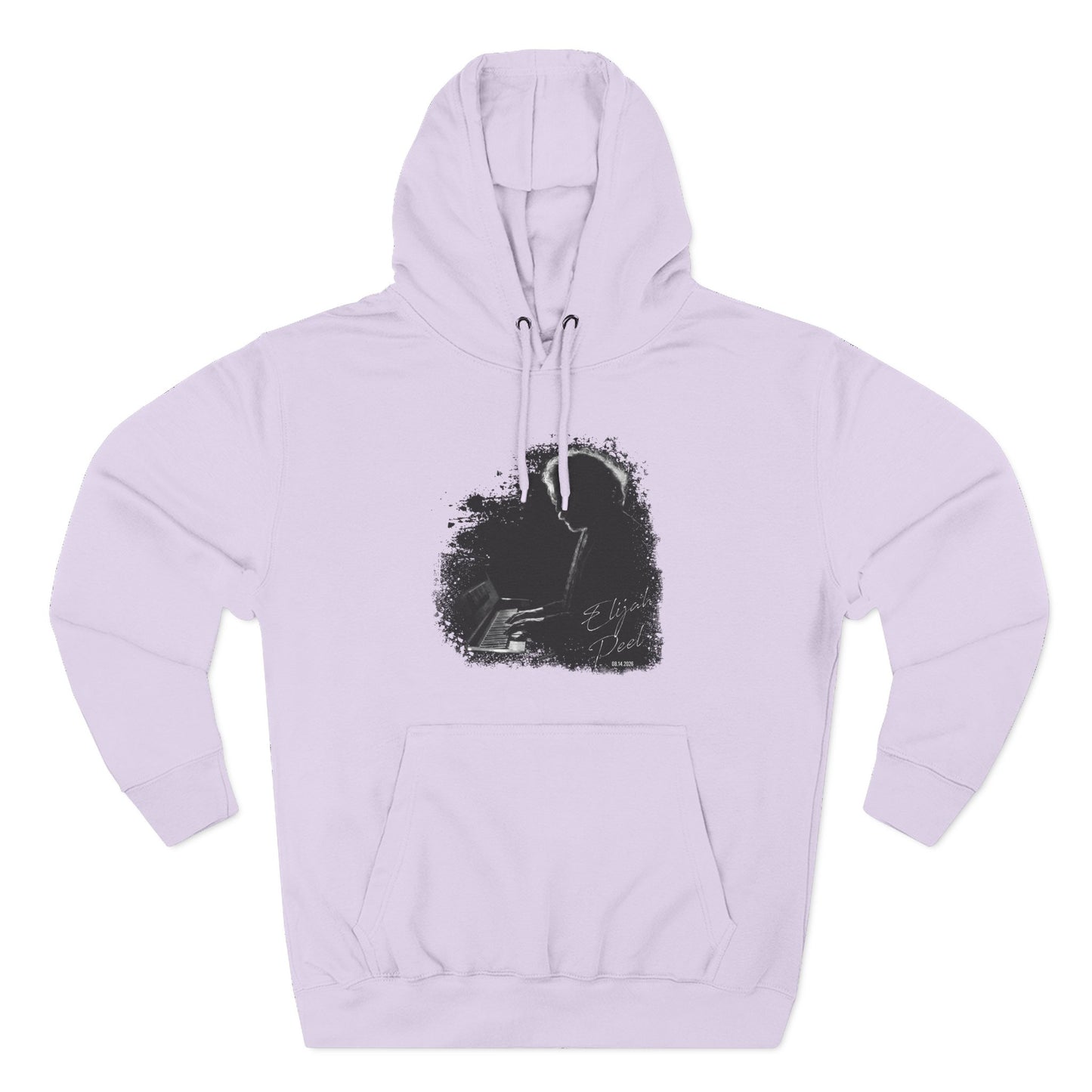 Elijah Peel Piano Silhouette Hoodie — Minimal Grunge Art Pullover