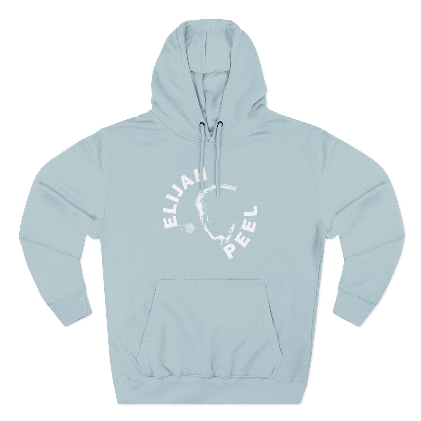 Elijah Peel Circle Logo Hoodie — Minimalist Black Fleece Pullover