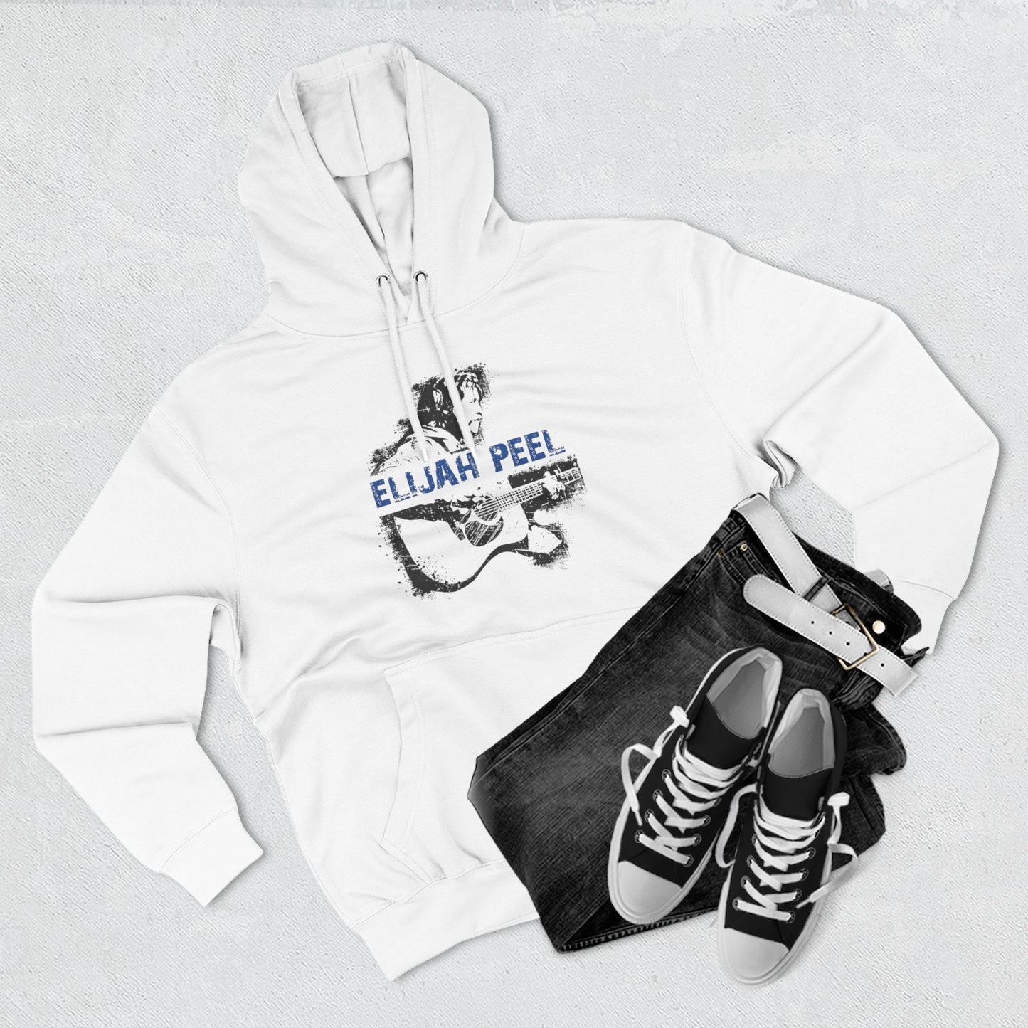 Elijah Peel Acoustic Guitar Hoodie — Vintage Musician Graphic Pullover