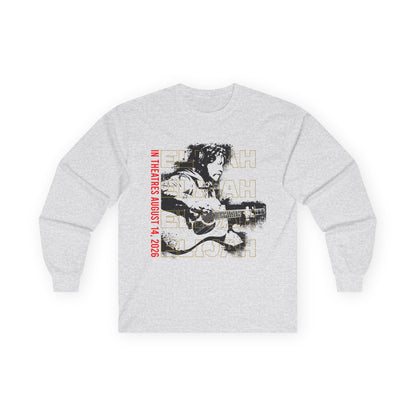 Long Sleeve Tee — Retro 'Elijah' Graphic with Guitar (In Concert Aug 14, 2025)