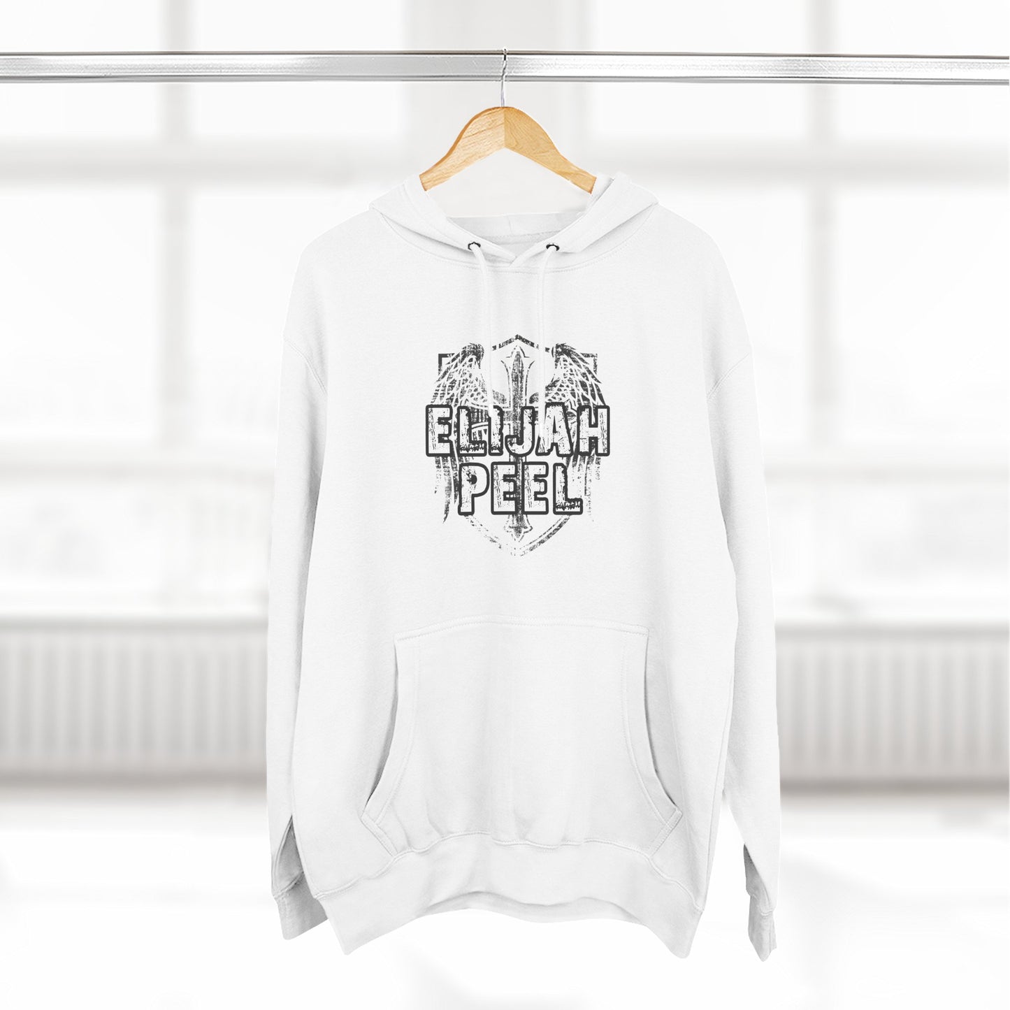 Elijah Peel Wings Hoodie — Vintage Sketch Rock Music Pullover