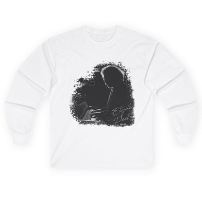 Long Sleeve Tee — Silent Piano Player Silhouette Music Shirt