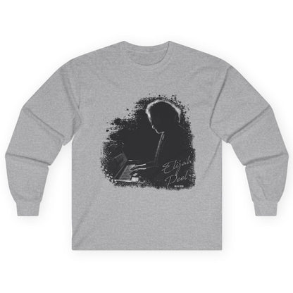 Long Sleeve Tee — Silent Piano Player Silhouette Music Shirt