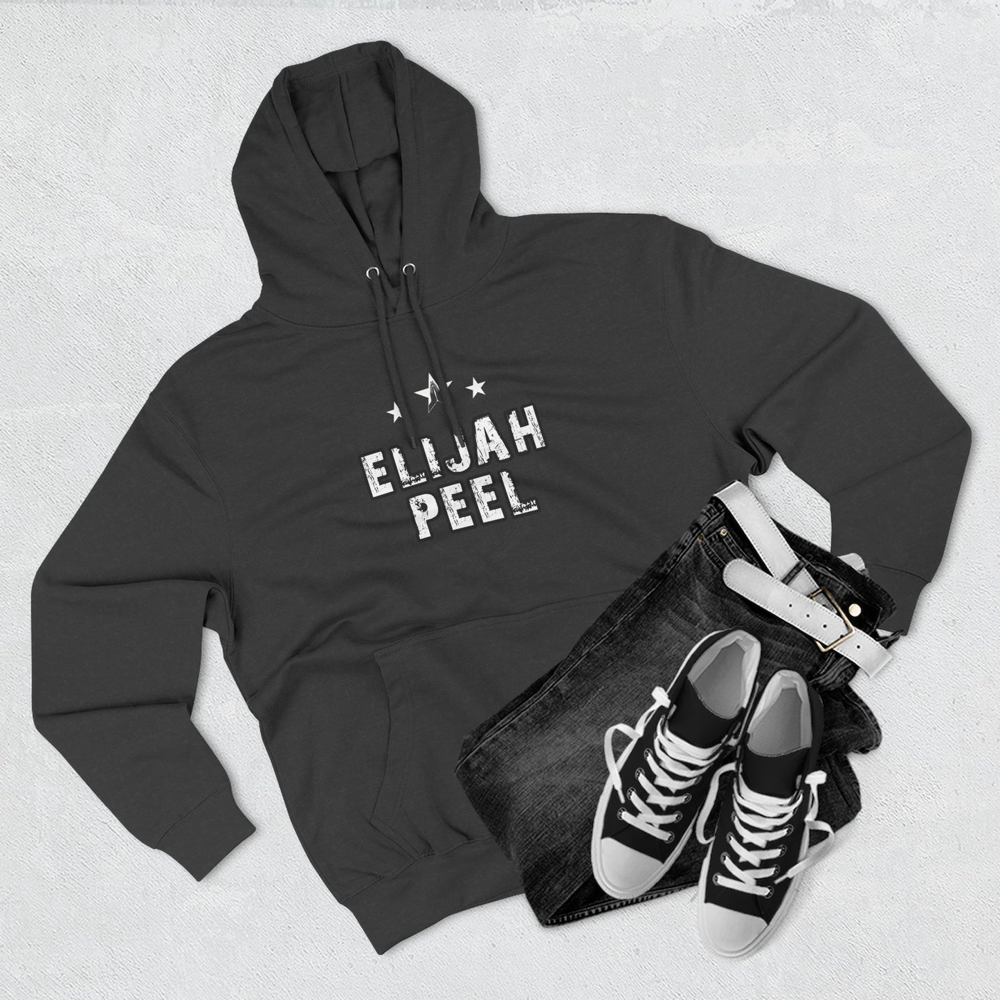 Elijah Peel Wings Hoodie — Vintage Sketch Rock Music Pullover