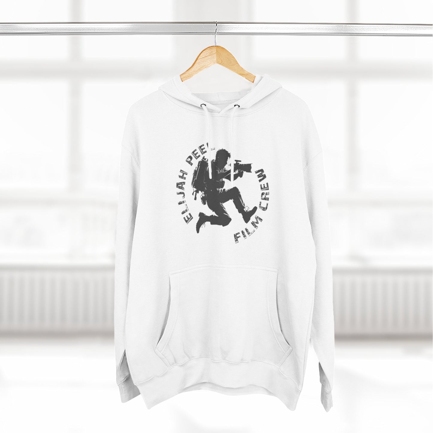Elijah Peele Film Crew Hoodie — Vintage Camera Crew Logo Pullover