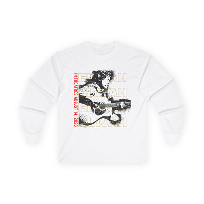 Long Sleeve Tee — Retro 'Elijah' Graphic with Guitar (In Concert Aug 14, 2025)