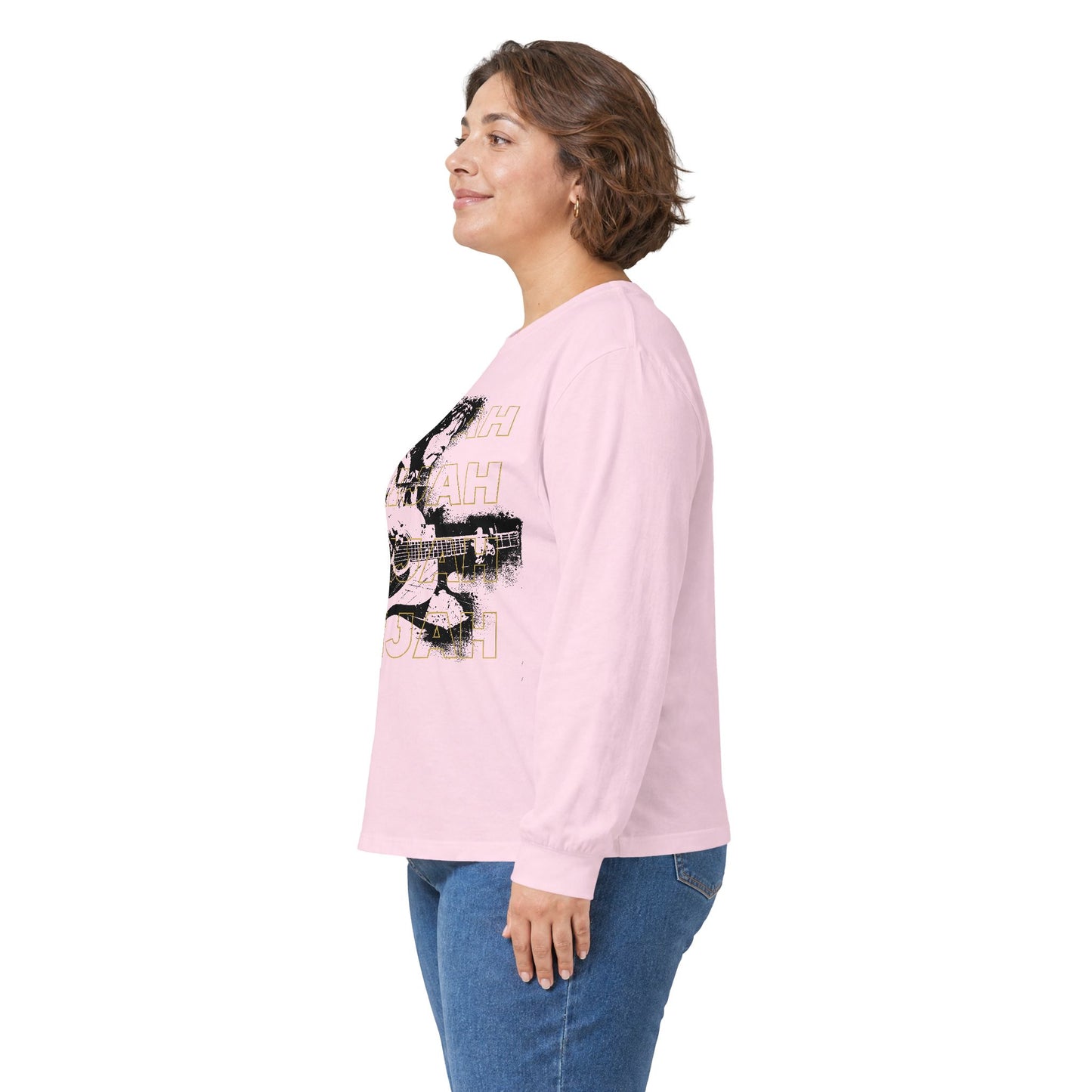 Long Sleeve Tee — Retro 'Elijah' Graphic with Guitar (In Concert Aug 14, 2025)