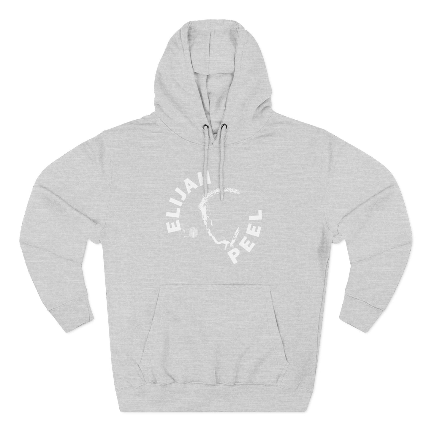 Elijah Peel Circle Logo Hoodie — Minimalist Black Fleece Pullover