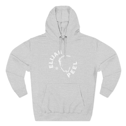 Elijah Peel Circle Logo Hoodie — Minimalist Black Fleece Pullover